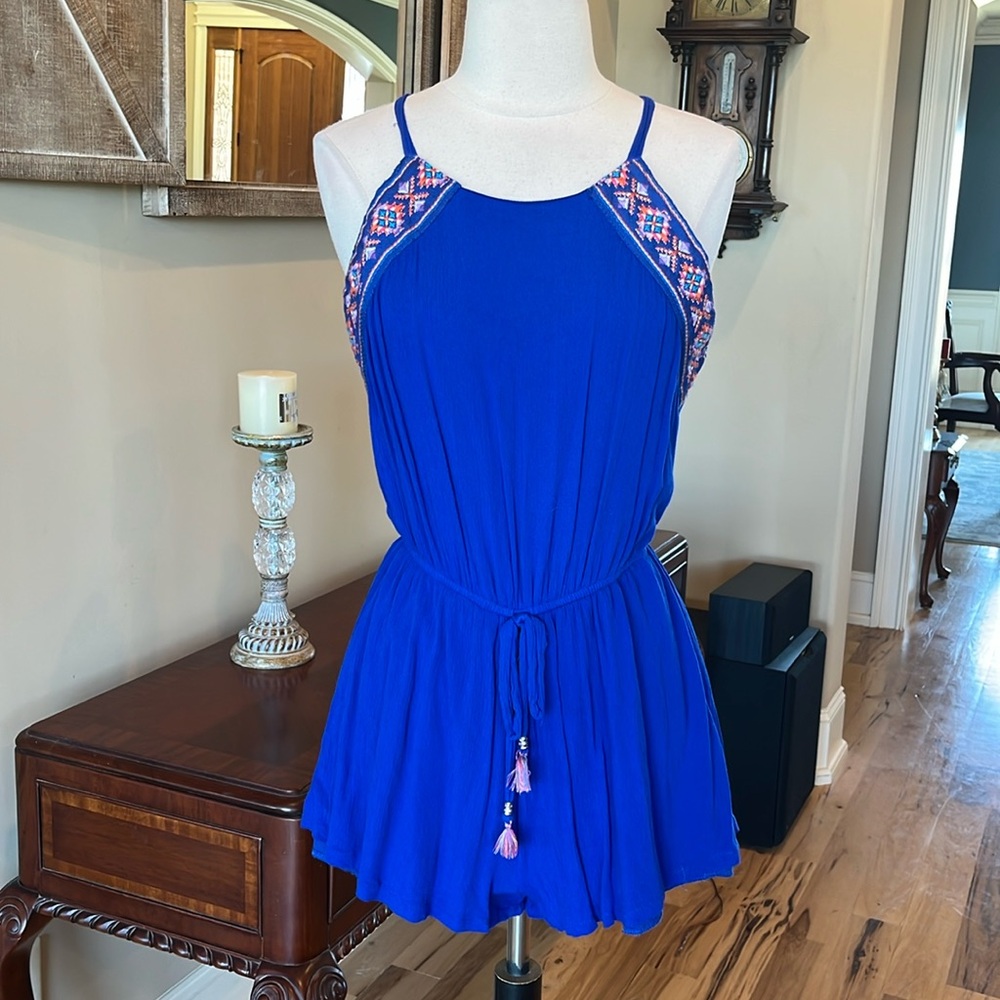 Royal Blue Romper As U Wish Womens XS